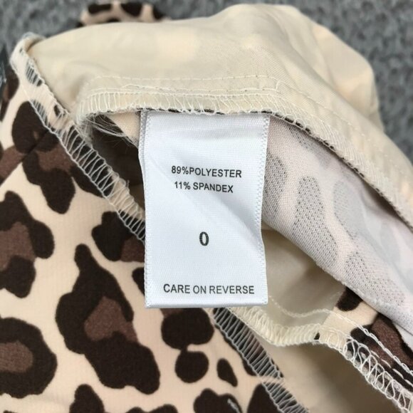 7TH AVE Design Studio NY&CO Womens Size 0 Leopard Print Belted Ankle Pant NEW - Picture 9 of 16